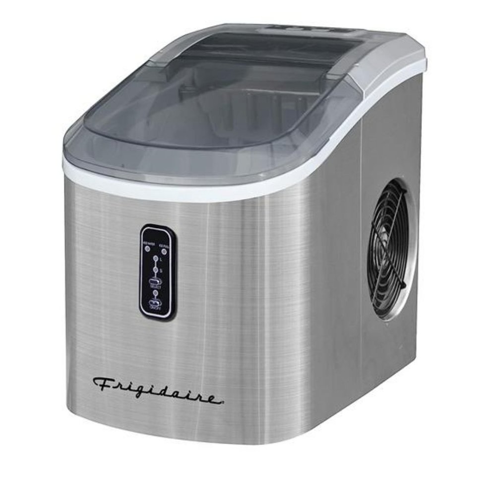 Frigidaire Counter Top Maker with Over-Sized Ice Bucket, Stainless Steel